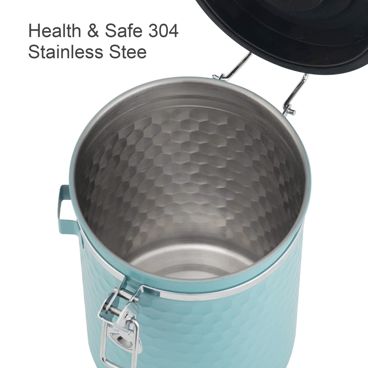 Coffee Canisters Airtight Coffee Bean Storage Container Kitchen Stainless Steel Food Storage Container with Scoop Date Tracker & CO2 Valve 61Fl Oz (60.8652 Fl Oz)