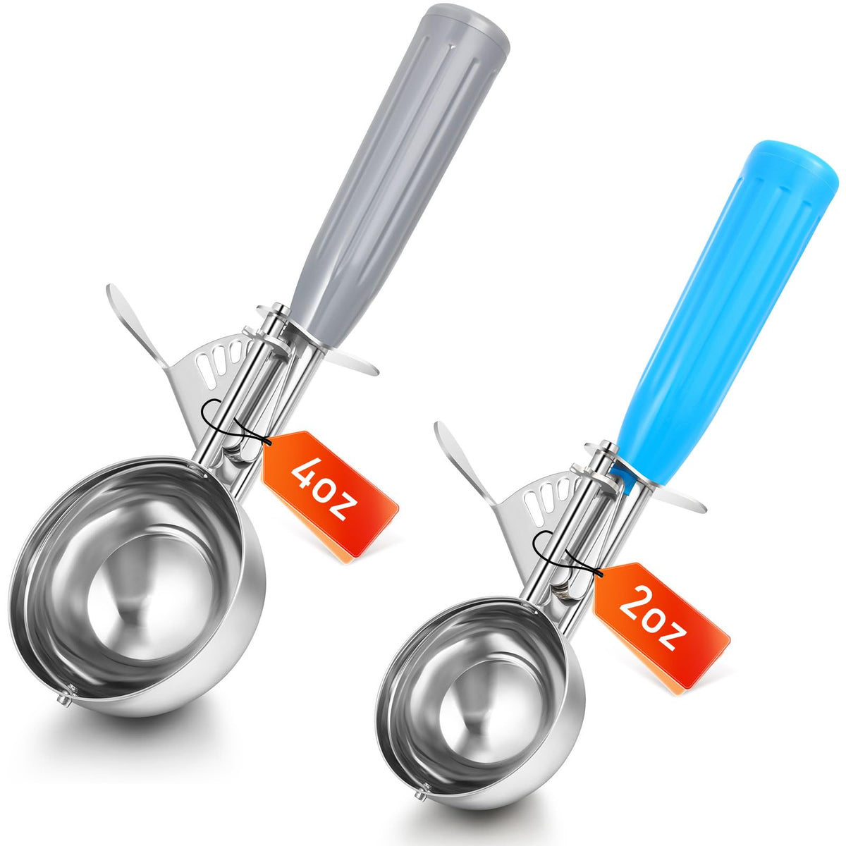 2 Pcs Ice Cream Scooper with Trigger (2 Count)