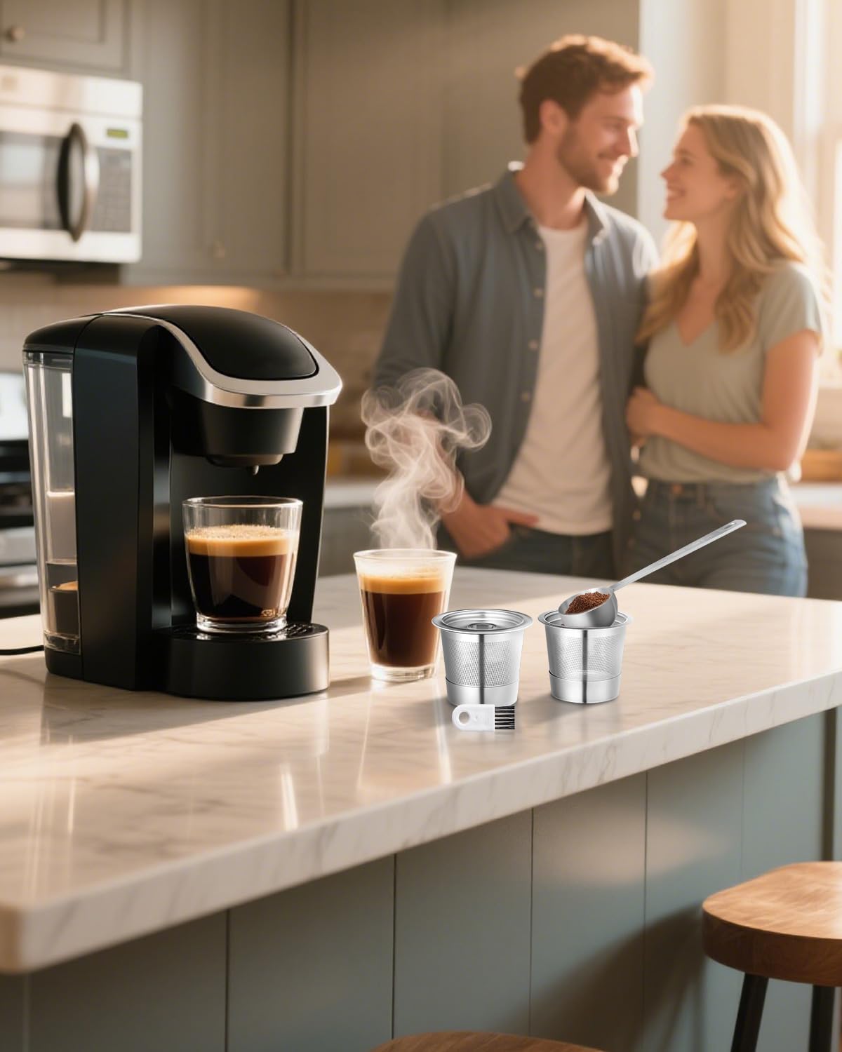 4 Pack Reusable K Cups Filter Fit for Keurig 1.0 Maker (14 Count)