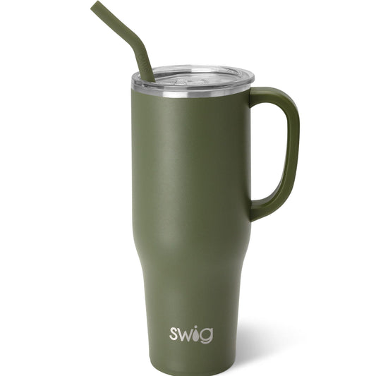 40oz Insulated Mega Mug with Handle & Straw