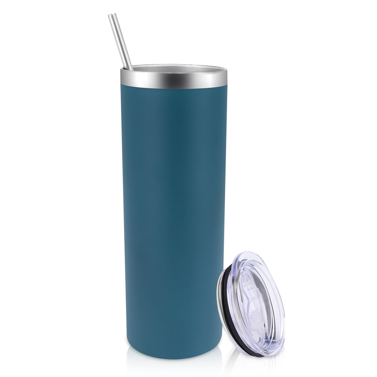 20 oz Skinny Tumbler with Lid and Straw