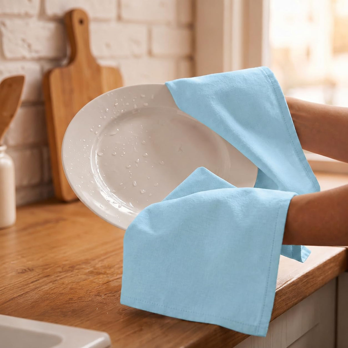 Kitchen Towels Cotton Dish Towels 20”x30” (6 Count)