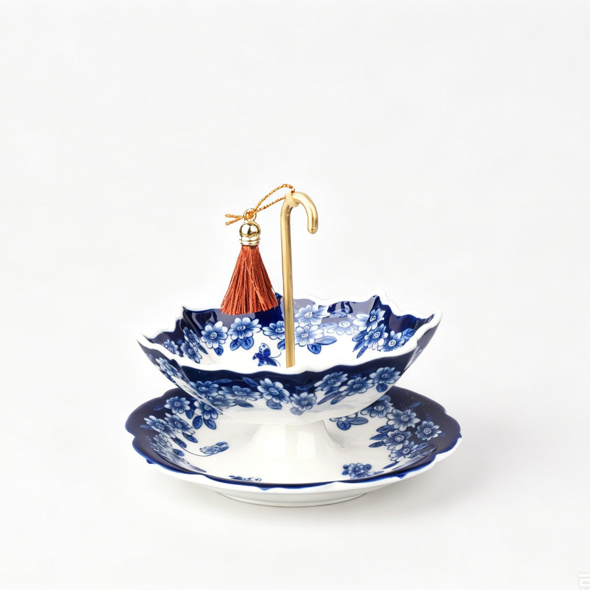 Blue and White Porcelain Umbrella Tea Infuser