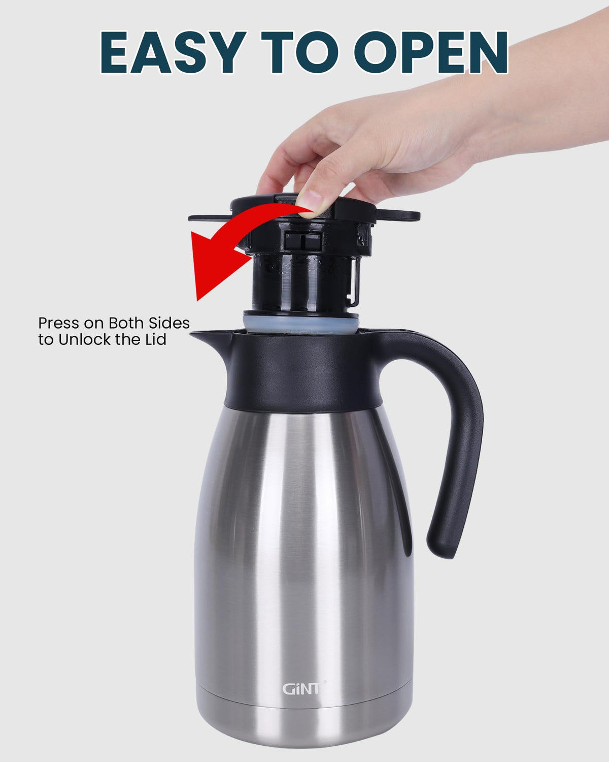 51Oz Stainless Steel Thermal Coffee Carafe with Lid