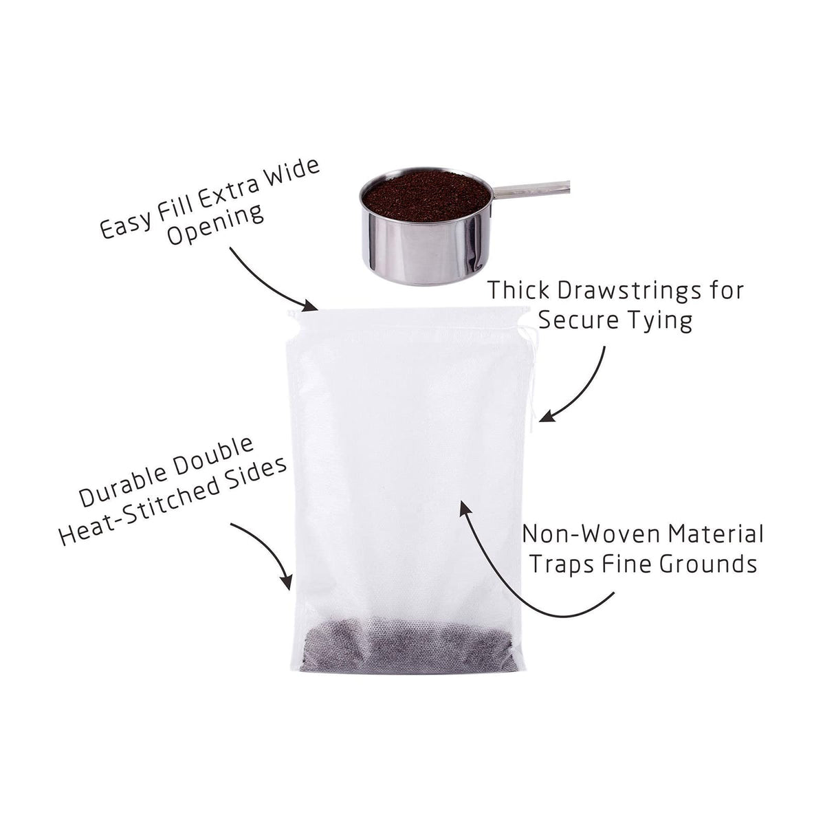60PCS No Mess Cold Brew Bags (60 Count)