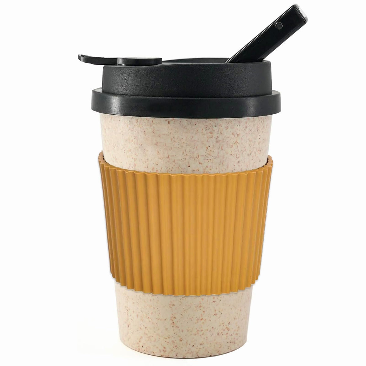 Portable Coffee Cup with Ceramic Bowl & High