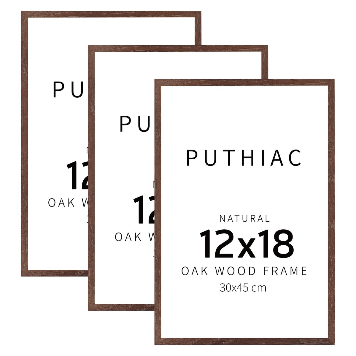 12x18 Solid Oak Wood Picture Frames (3 Count)