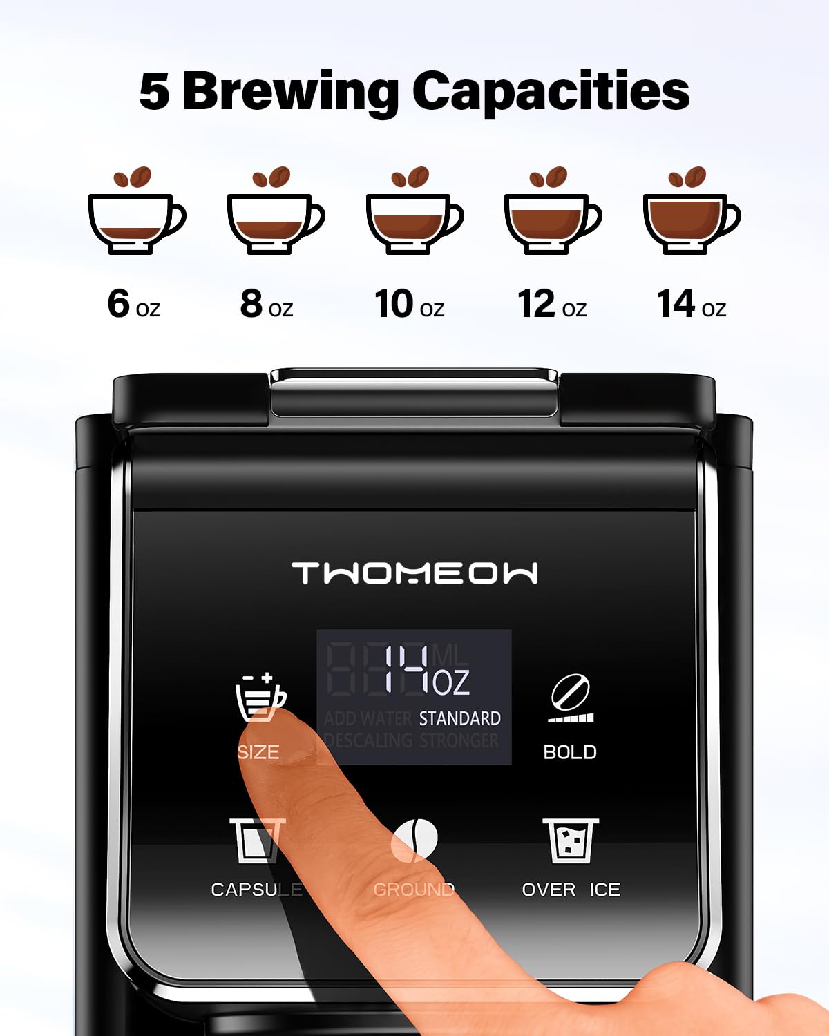 Coffee Maker Hot & Iced With Bold Setting