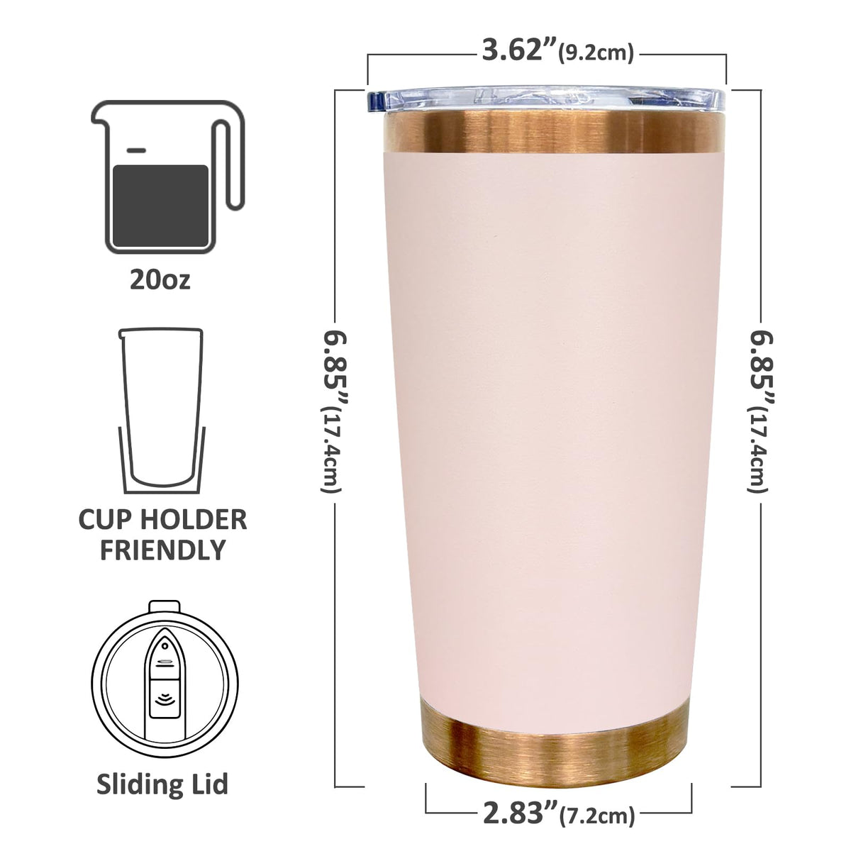 20 oz Tumbler Bulk Stainless Steel Tumblers with Lids and Straws Mixed B (4 Count)