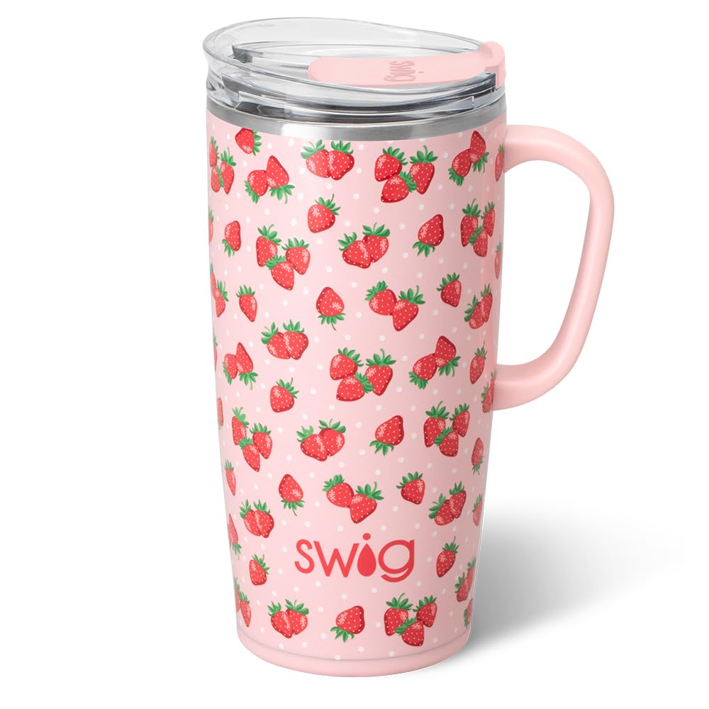 22oz Insulated Travel Mug with Handle & Lid
