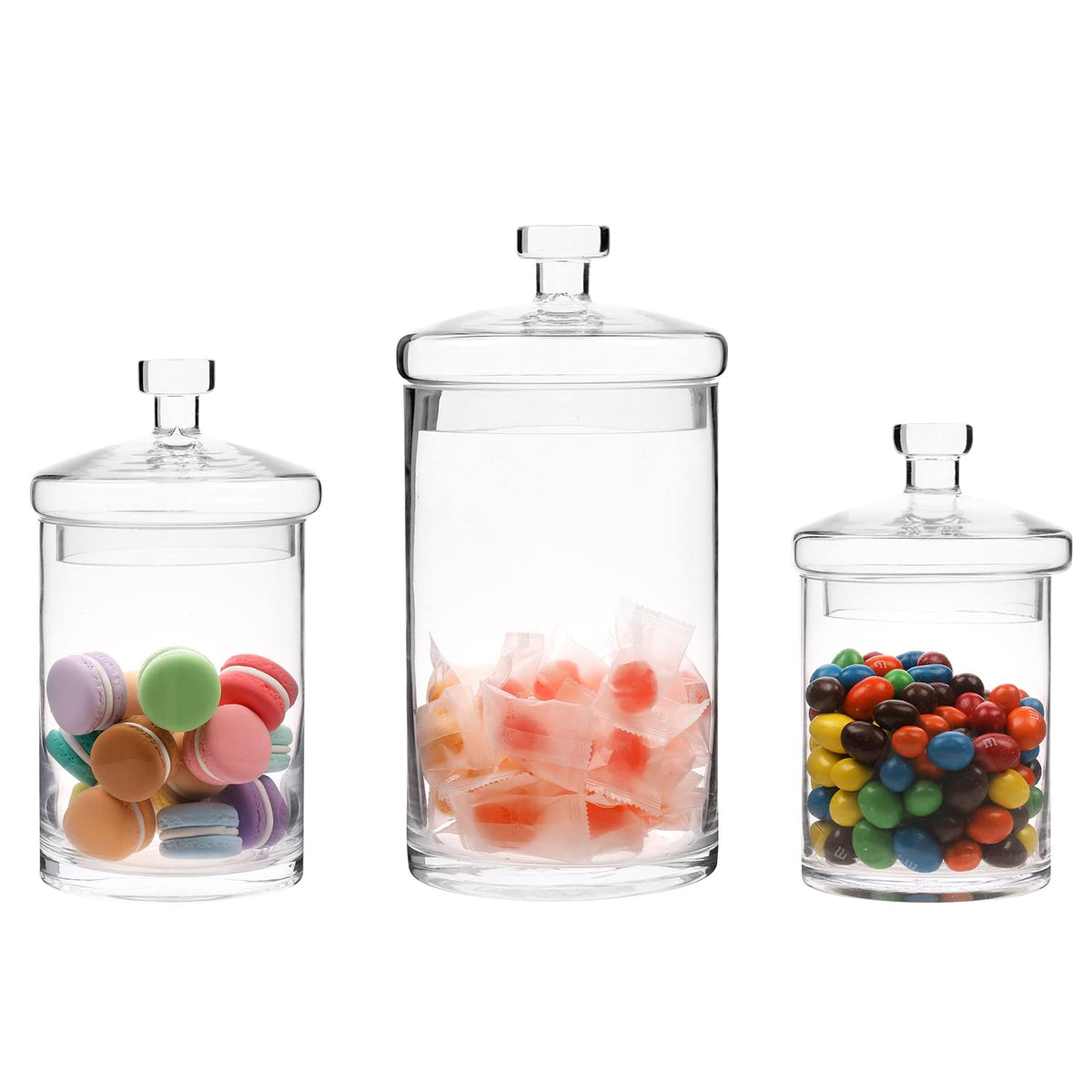 Glass Storage Jars with Lids (3 Count)