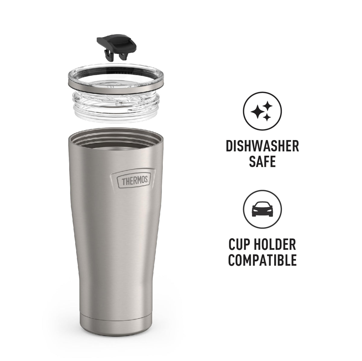 Icon Series 24oz Stainless Steel Tumbler with Slide Lock Lid