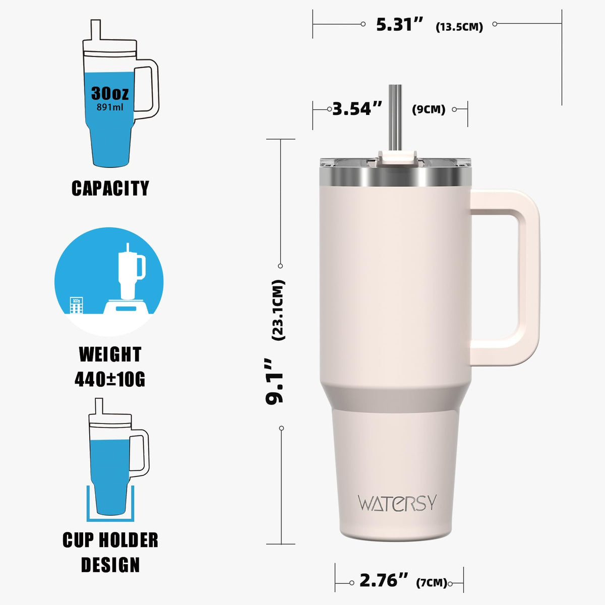 30 oz Tumbler with Handle