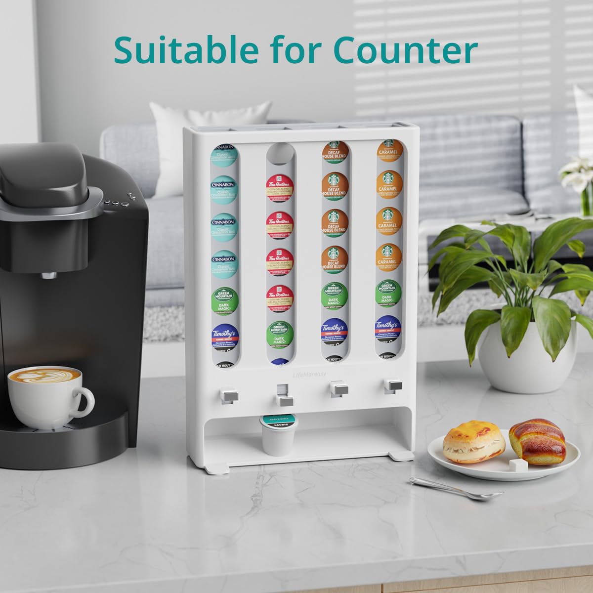 K Cup Holder Creative Coffee Pods Storage Stand Vending (28 Count)