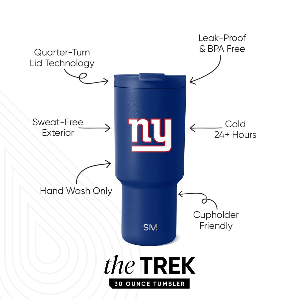 New York Giants Tumbler with Flip Lid
