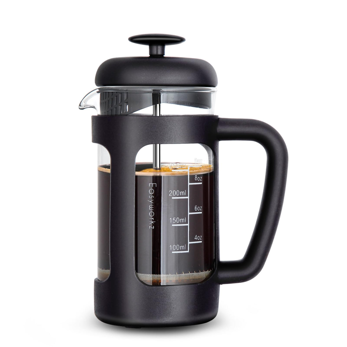 French Press 12 oz Coffee Tea Maker with Borosilicate Glass