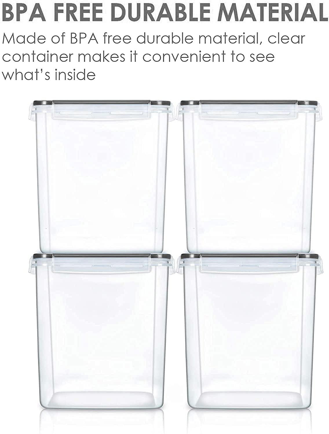 2.5 L Flour Sugar Storage Containers (4 Count)