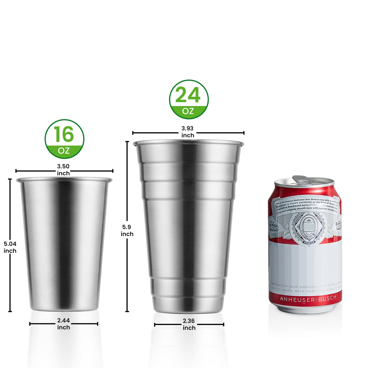Premium Stainless Steel Cups 24 oz Pint Cup Tumbler