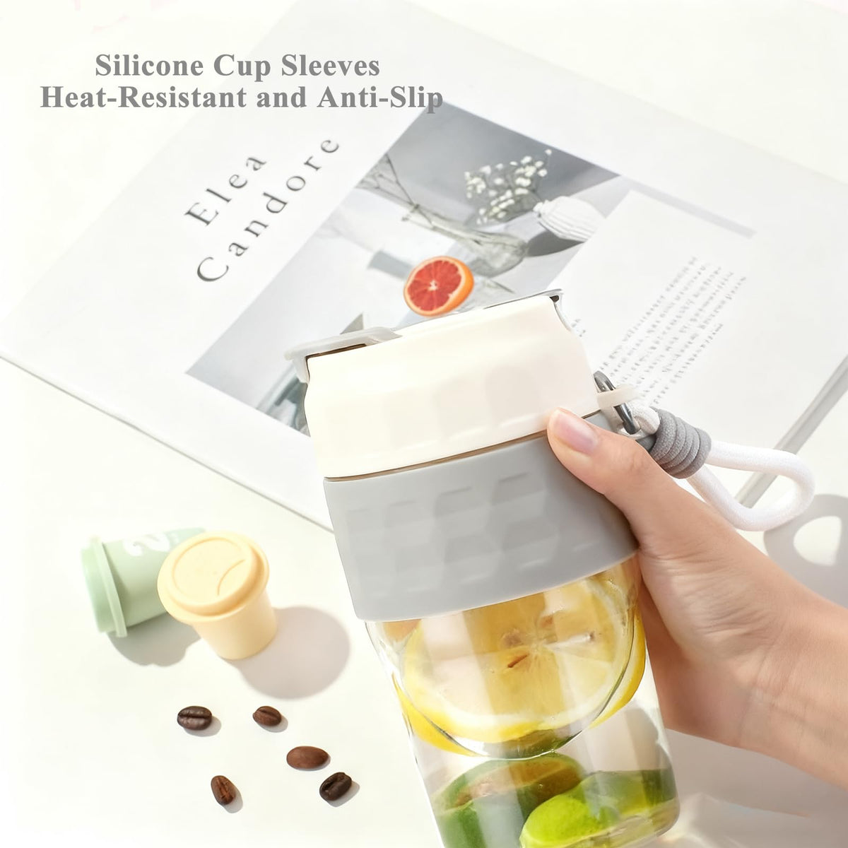 Glass Tea Tumbler with Magnetic 2