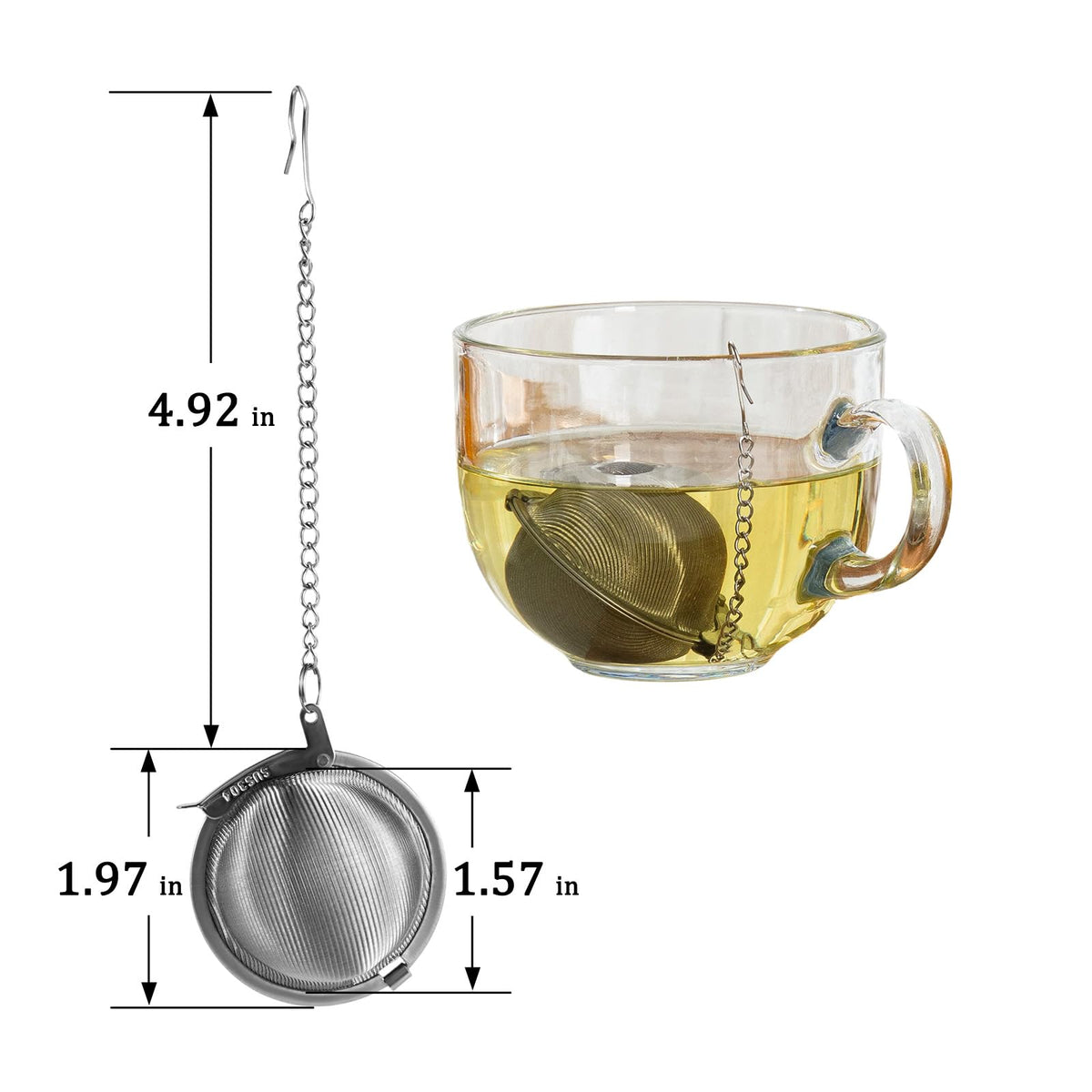 304 Stainless Steel Tea Ball Tea Holder Tea Infuser (3 Count)