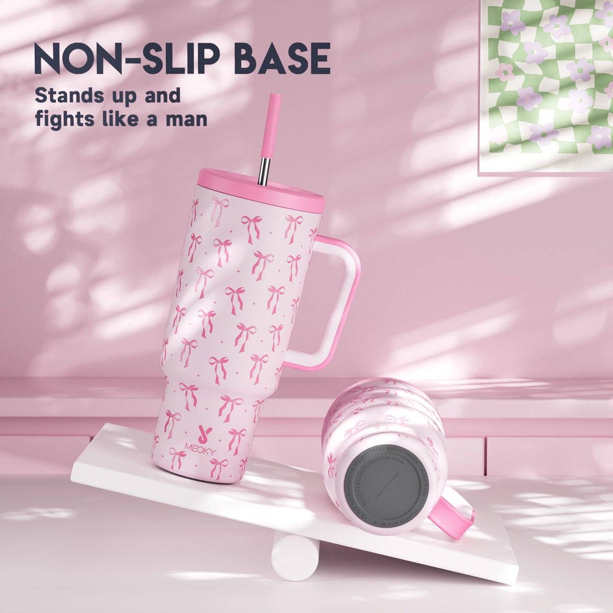 40 oz Tumbler with Handle and Straw