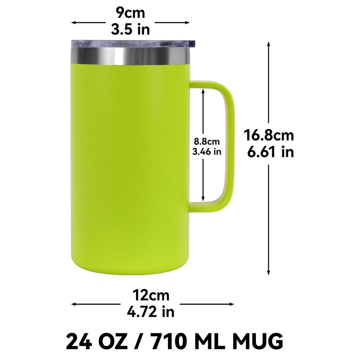 24oz Mug with Handle and Lid