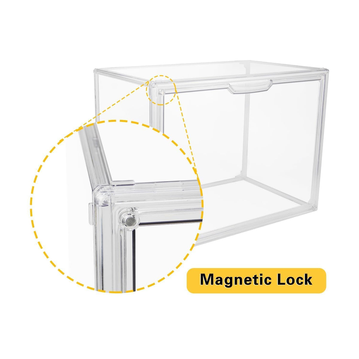 Clear Stackable Plastic Storage Bins with Lid