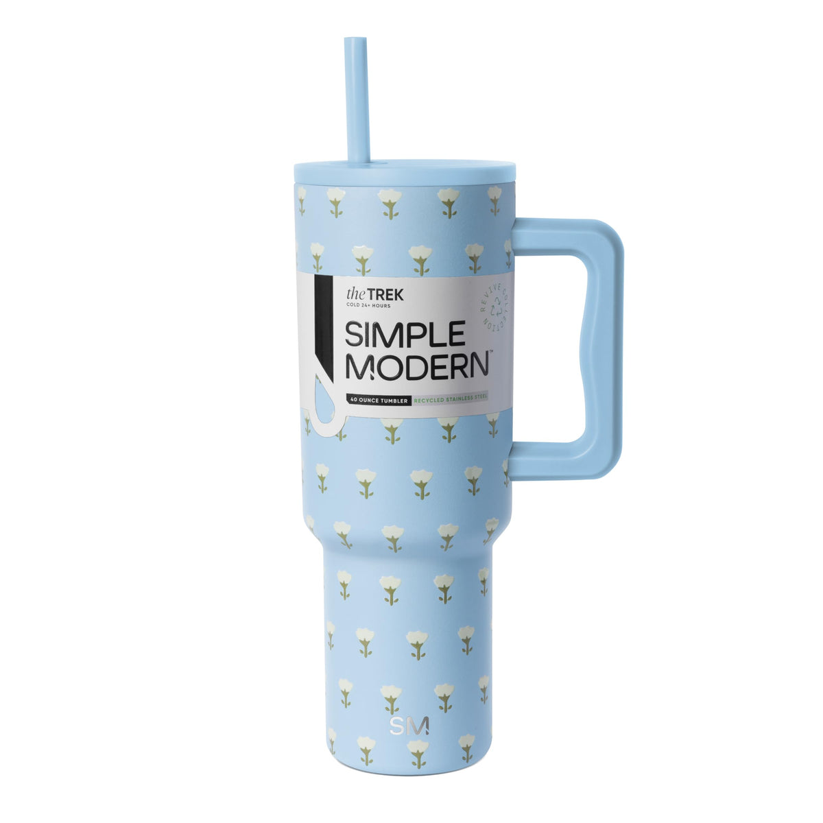 Tumbler with Handle and Straw