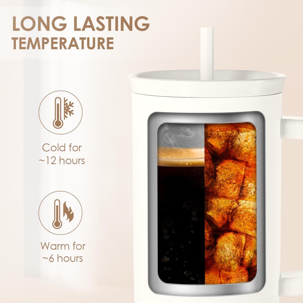 LGBT 40oz Tumbler with Handle and Straw