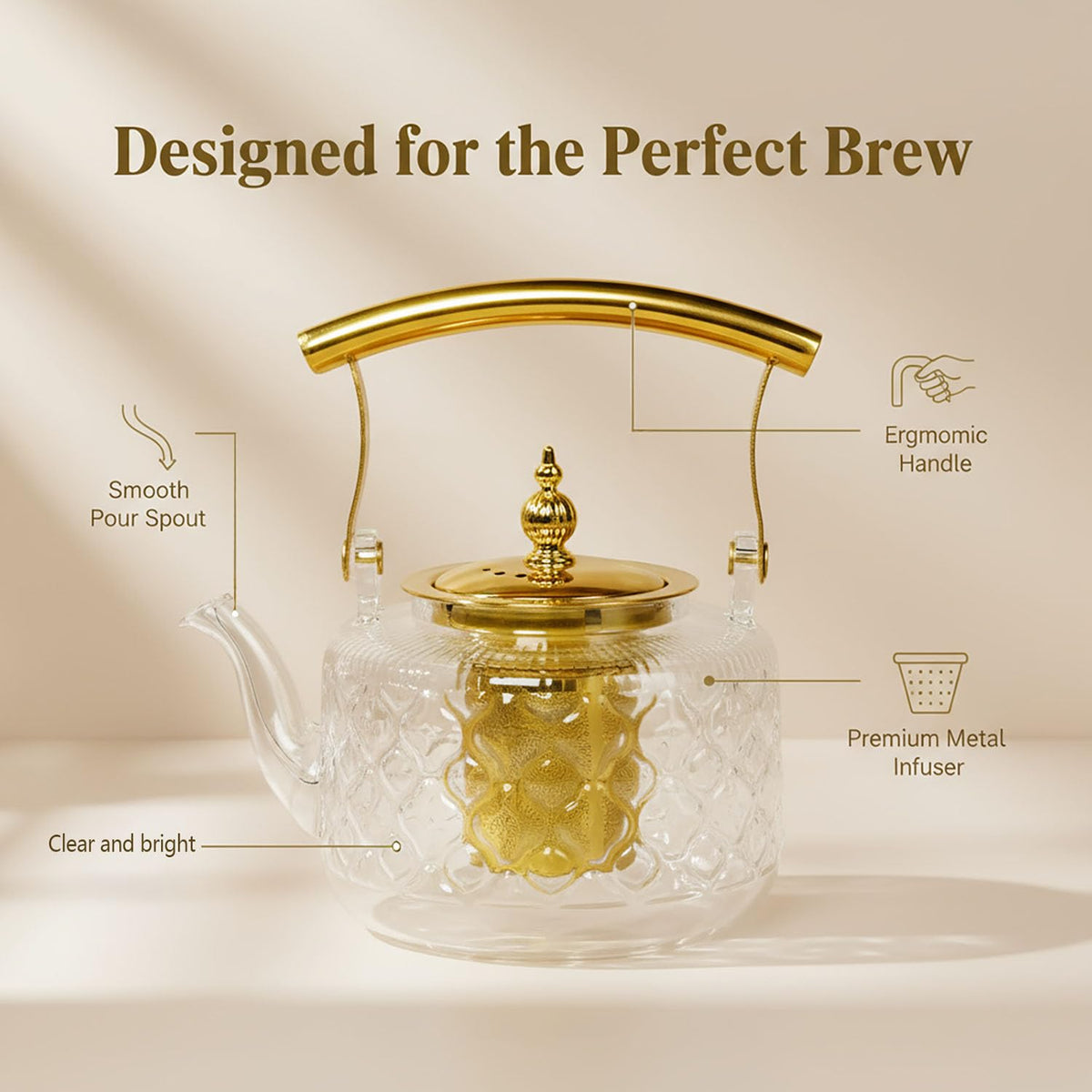 High Borosilicate Glass Teapot