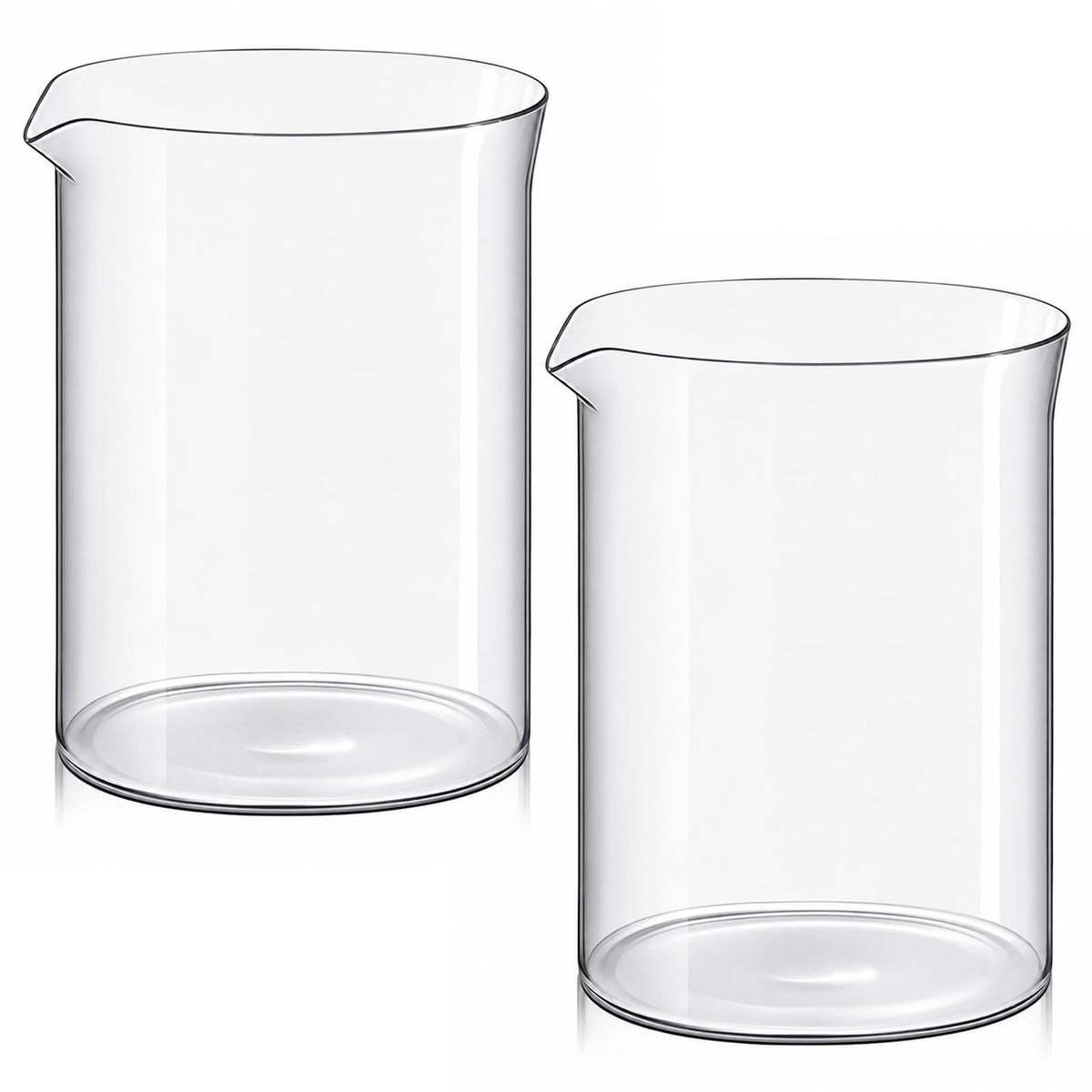 2 Pcs French Press Replacement Glass 51 oz Universal Replacement Beaker for French Press Tea and Coffee Makers Borosilicate 3.3 Glass Spare Carafe (2 Count)