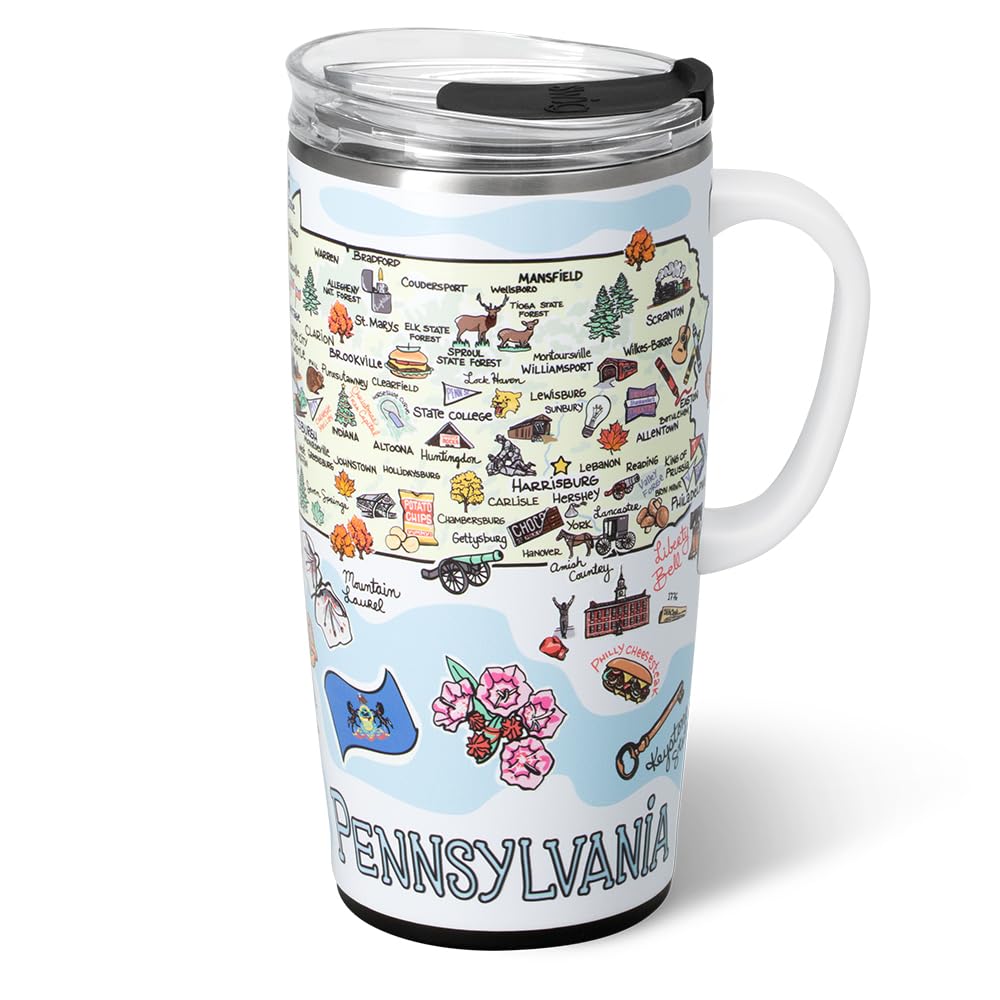 22oz Insulated Travel Mug with Handle & Lid