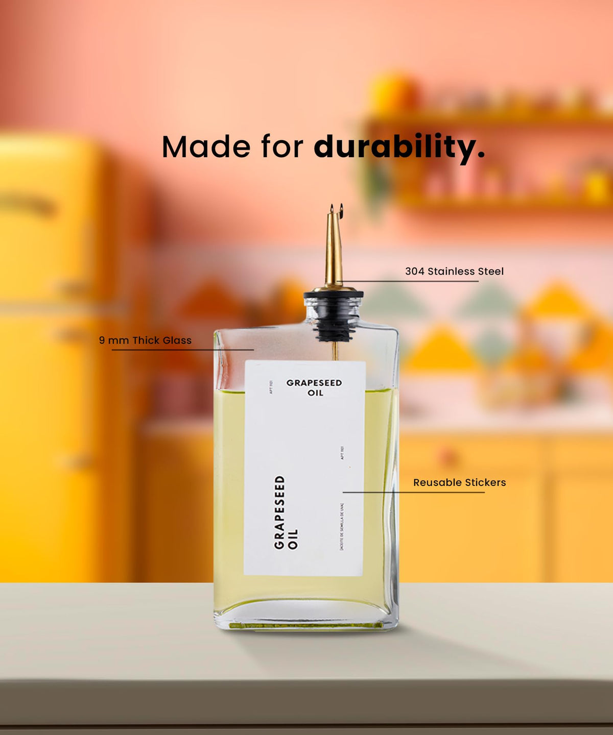 Olive Oil Dispenser for Kitchen (4 Count)