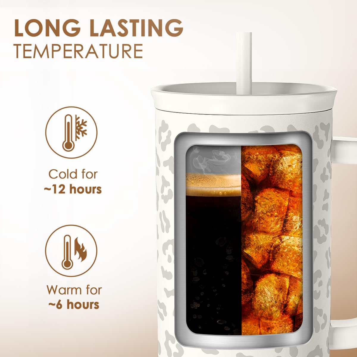 Leopard Tumbler with Handle