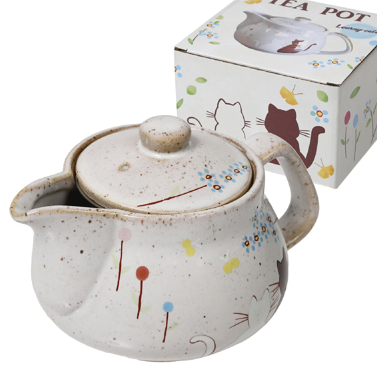 10oz Cat kyusu Kutani Yaki