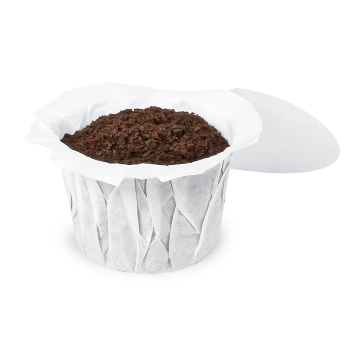 EZ Cup Paper Filters with Lid for Reusable Coffee Pods (400 Count)