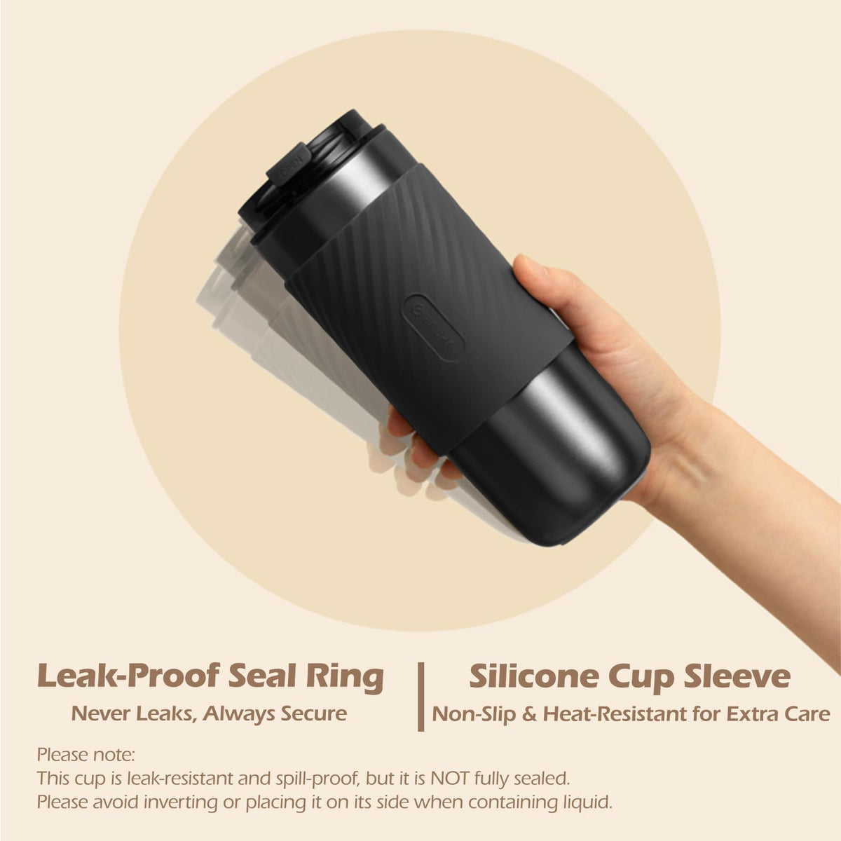 Vacuum Insulated Travel Mug with Lid Infuser and Straw for Coffee 17.5oz