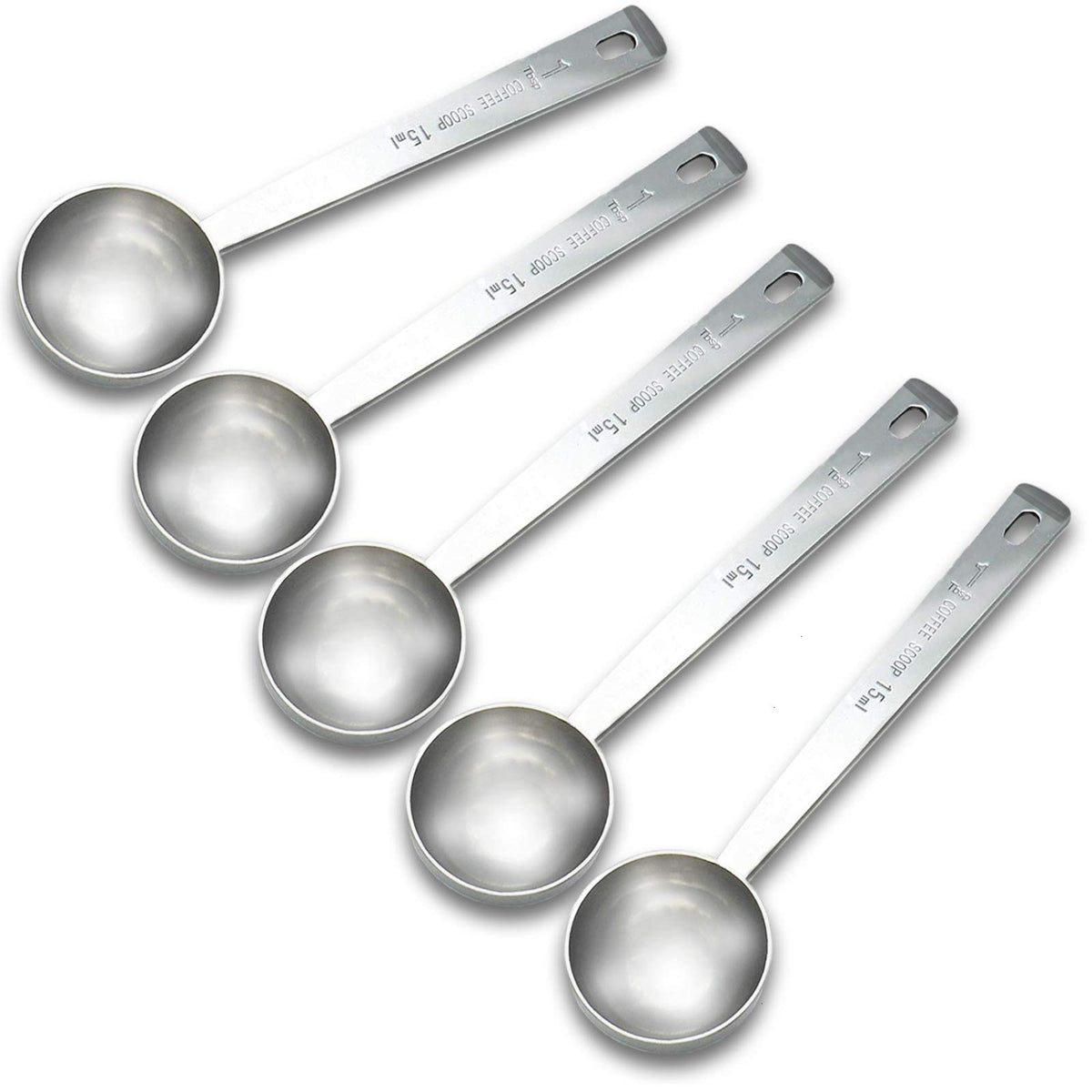 Coffee Measuring Scoop 1 Tablespoon long handle Stainless Steel spoon for Coffee