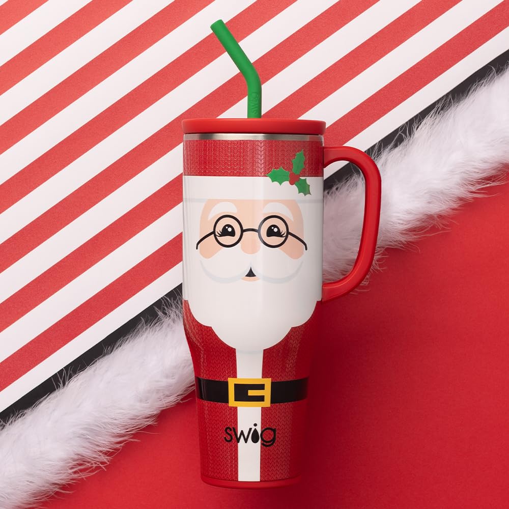 40oz Insulated Mega Mug with Handle & Straw