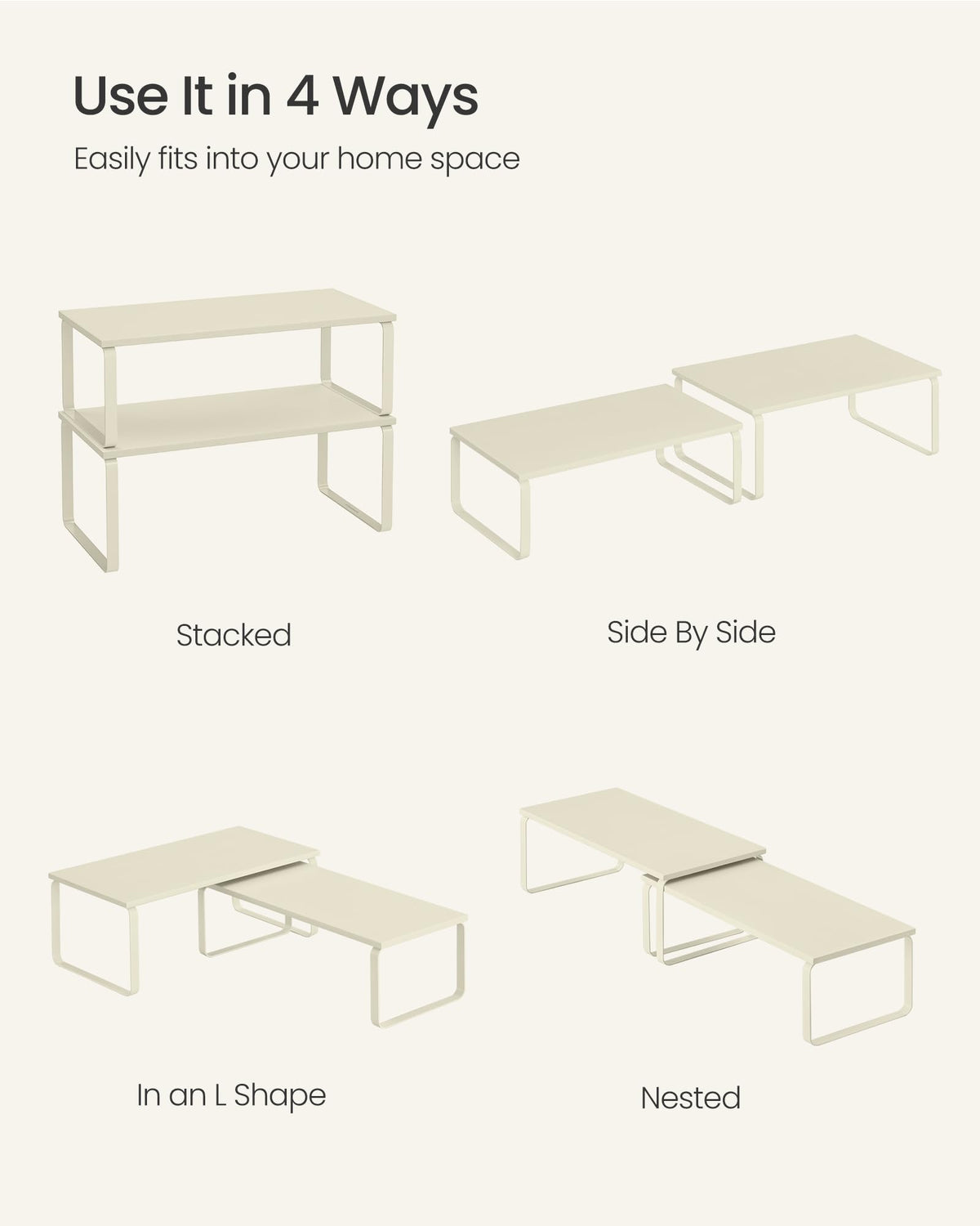 Cabinet Organizer Shelf (2 Count)