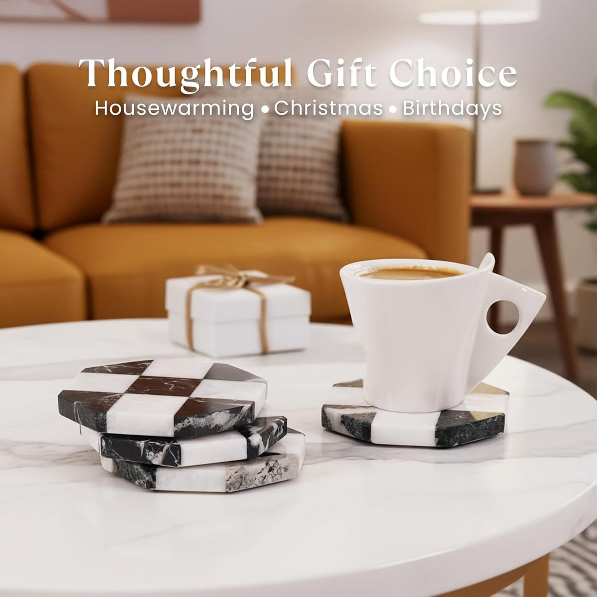 Marble Coasters Set of 6