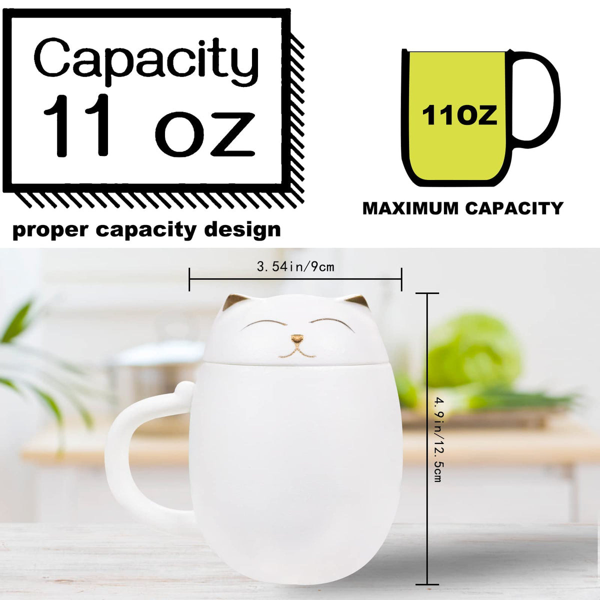 Liywall Ceramic Tea Mug with Infuser and Lid