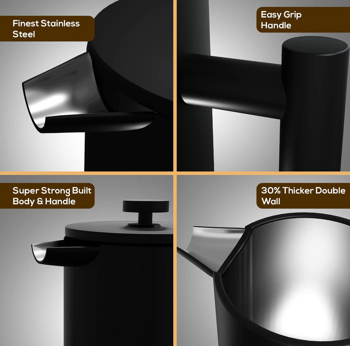 304 Grade Stainless Steel French Press 12 Oz