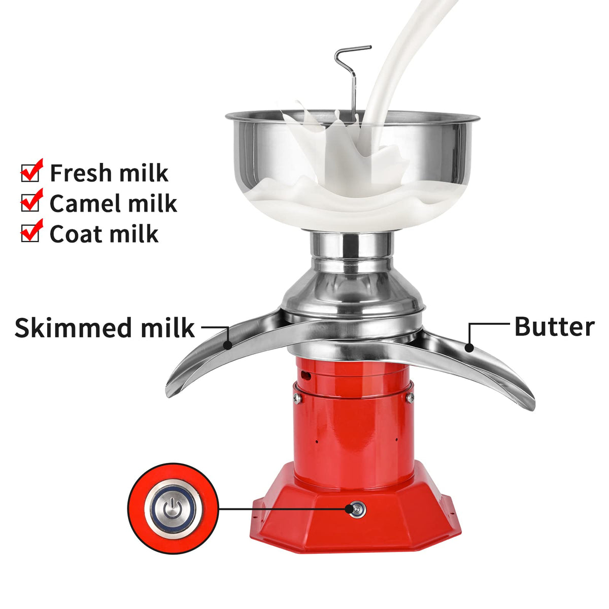Milk Cream Centrifugal Separator Electric descremadora de leche 100L