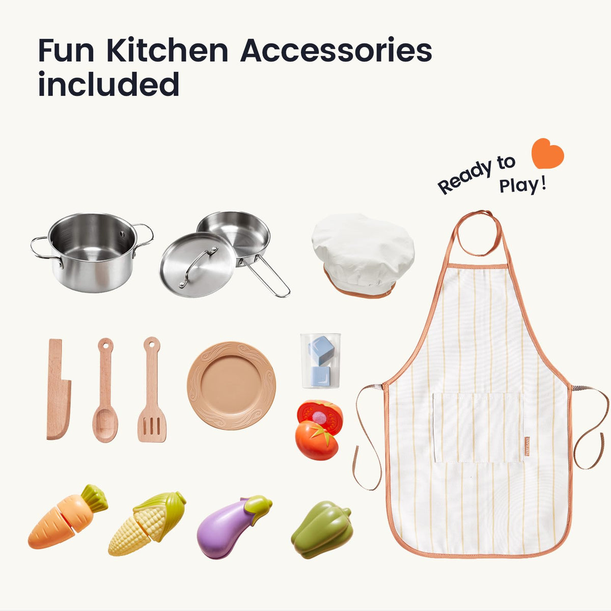 Play Kitchen for Kids (18 Count)