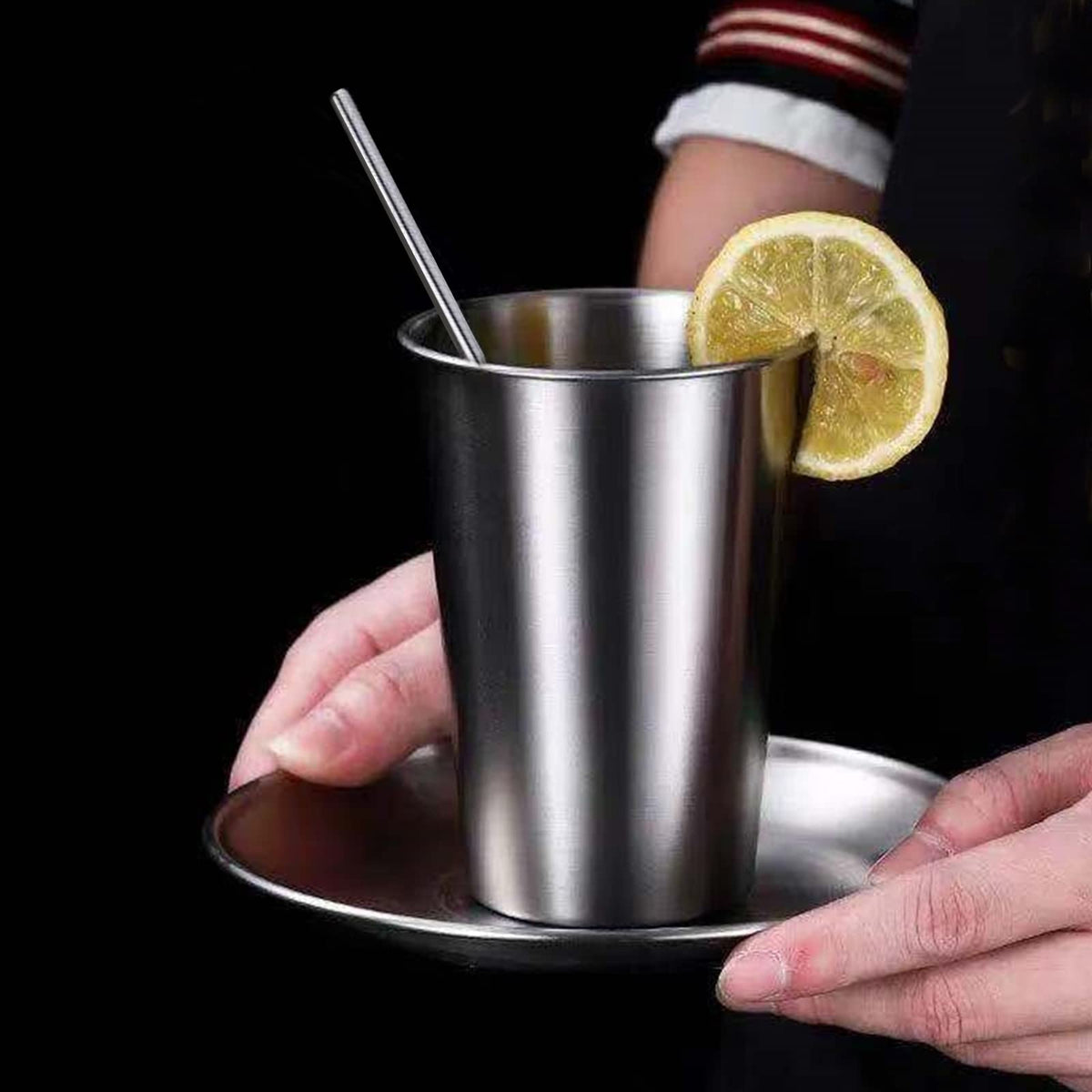4 Pack 24oz Stainless Steel Pint Cup (4 Count)