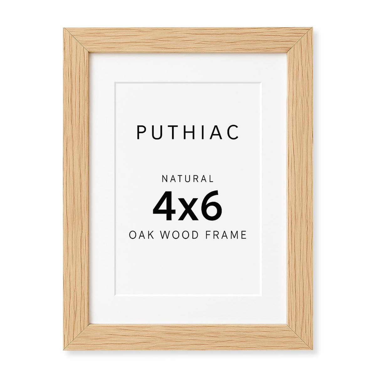 4x6 Solid Oak Wood Picture Frame with 3x5 Mat