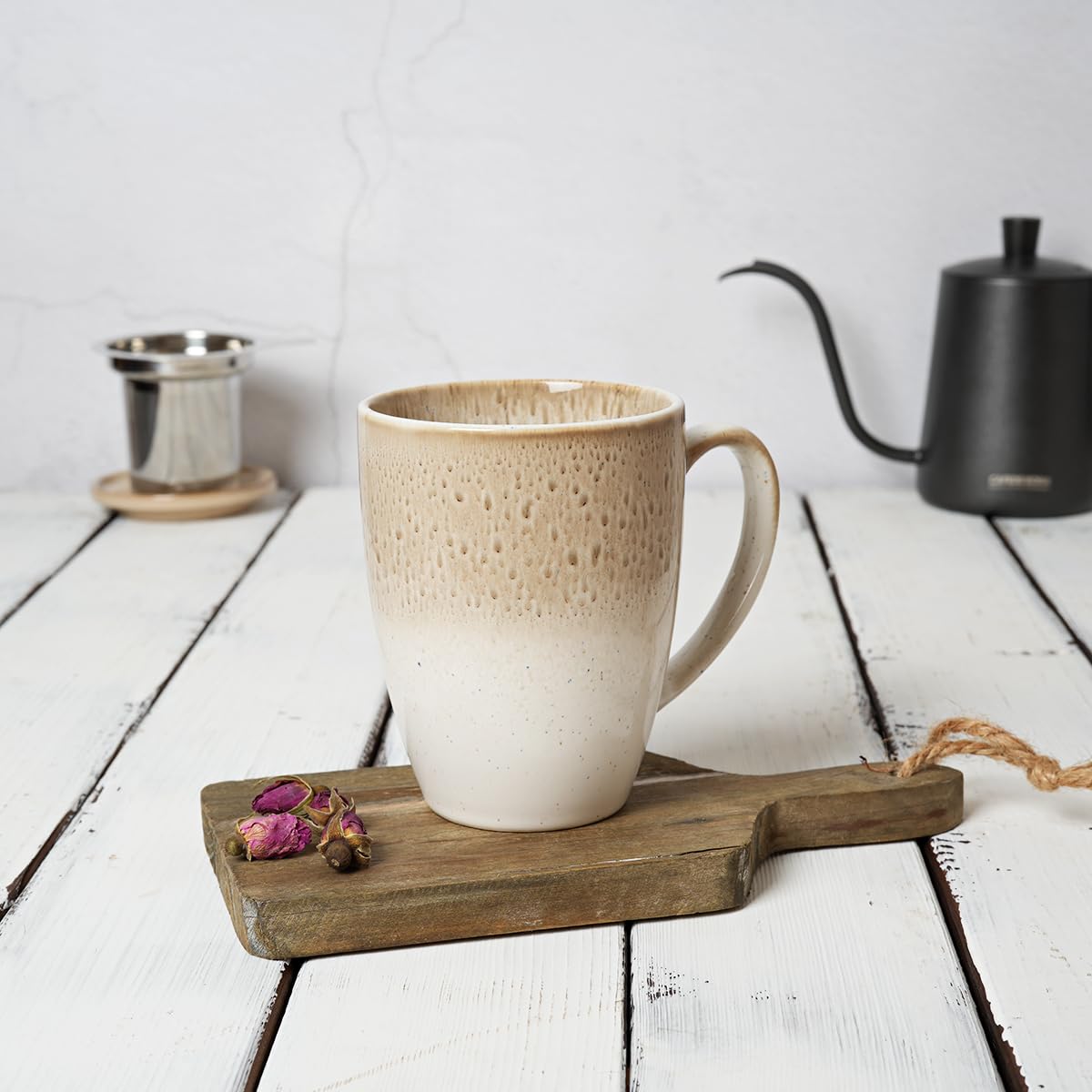 Ceramic Tea Cup with Infuser and Lid
