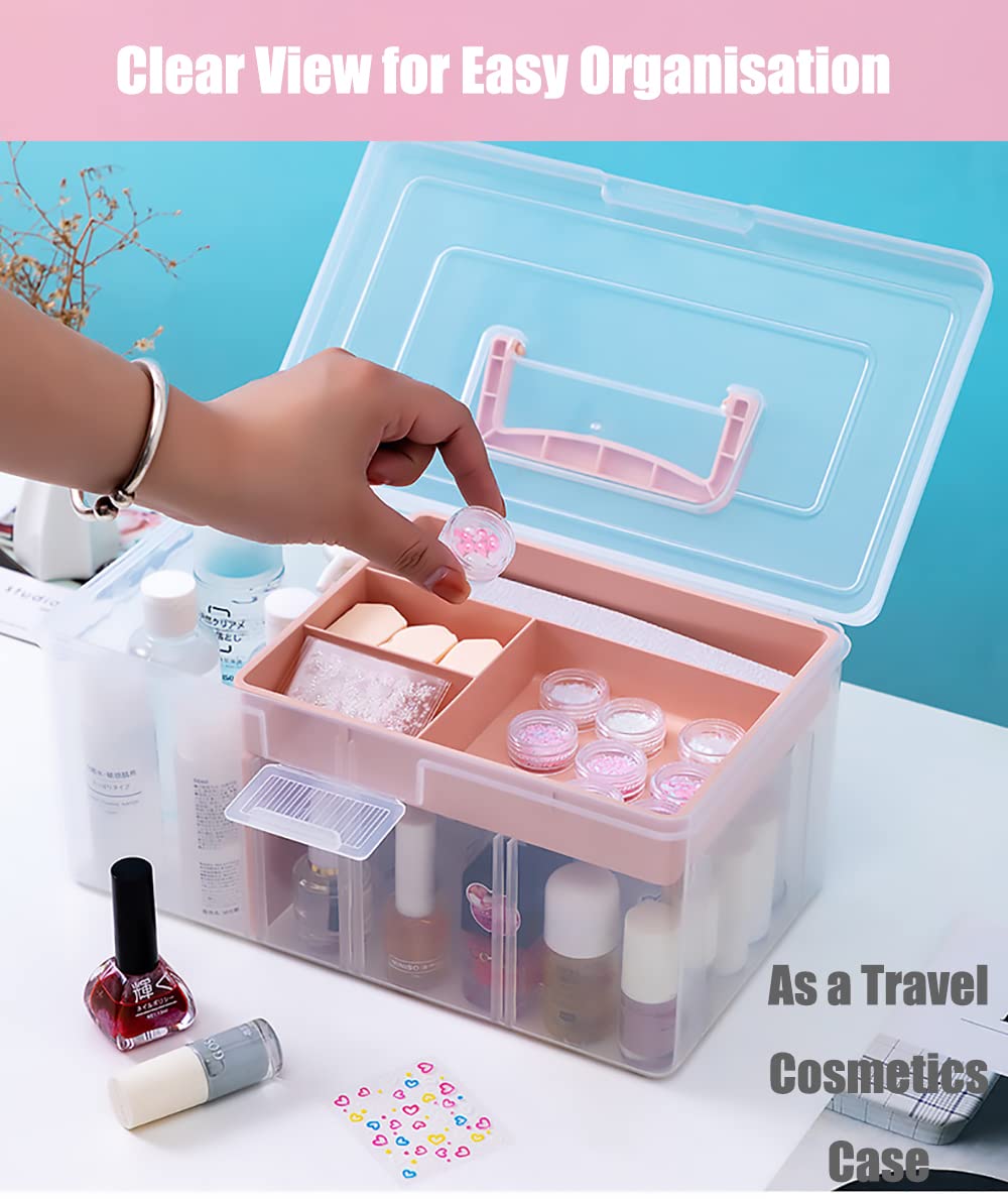 Clear Plastic Office Supply Art & Craft Storage Box