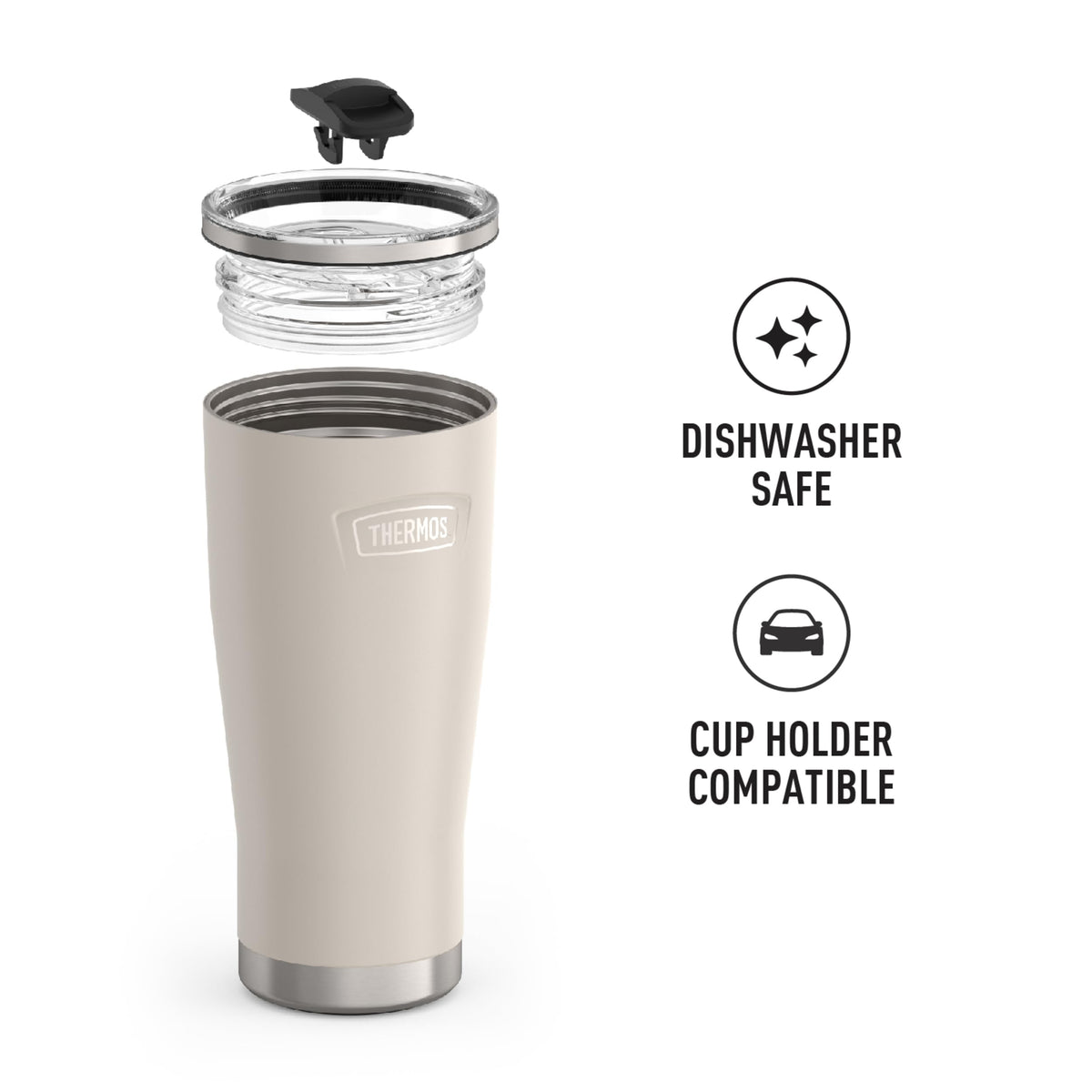 Icon Series 24oz Stainless Steel Tumbler with Slide Lock Lid